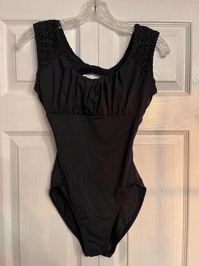 Capezio Black Metallic-Thread Dance Leotard